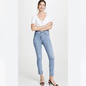 AGOLDE Women’s 28 Nico High Rise Slim Fit Jeans Medium Wash